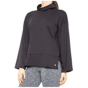 Apana Raw Edge Mock Neck Top